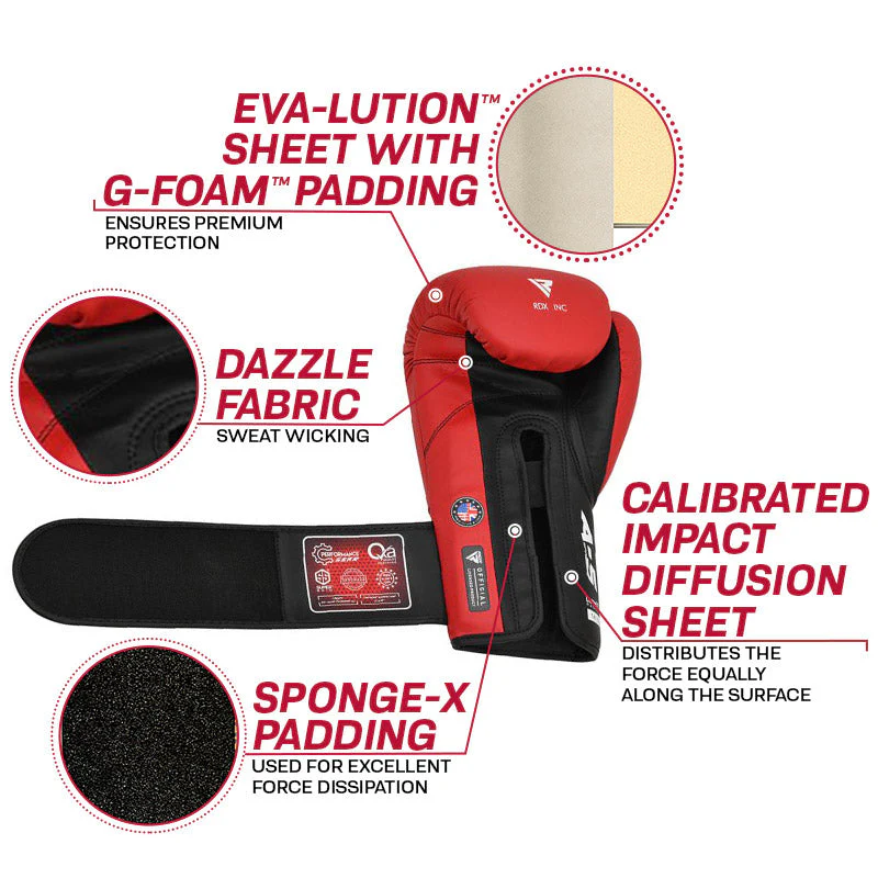 RDX APEX Hook & Loop Sparring / Allenamento Guantoni Da Boxe - Image 5