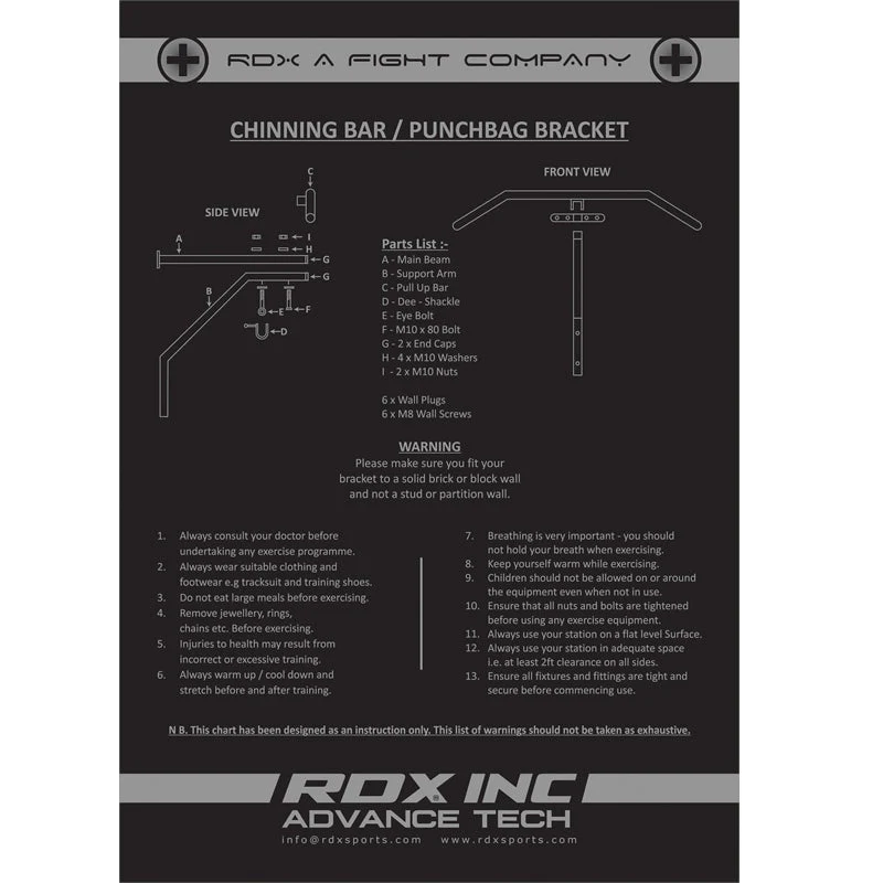 RDX X1 Staffa A Parete Con Barra Di Sollevamento - Image 9