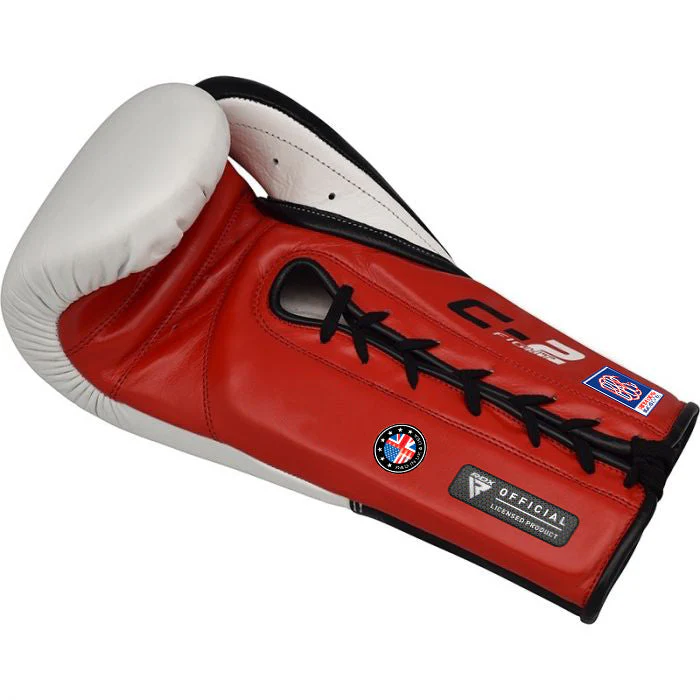 RDX C2 Fight Guantoni da boxe in pelle allacciati BBBOFC/BIBA/WBF/NYAC /NEVADA APPROVED - Image 5