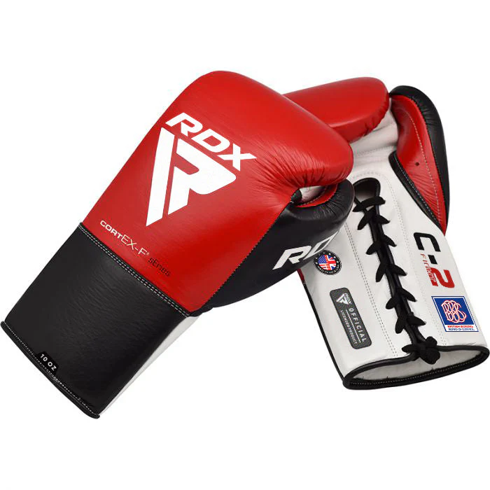 RDX C2 Fight Guantoni da boxe in pelle allacciati BBBOFC/BIBA/WBF/NYAC /NEVADA APPROVED - Image 7