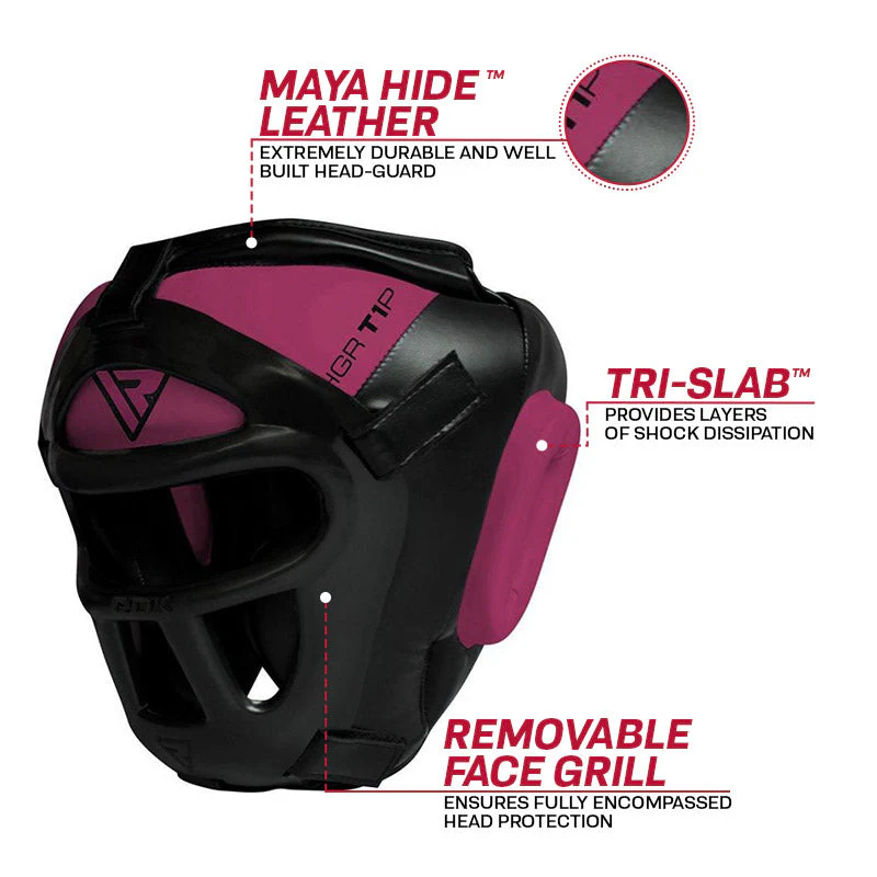 RDX T1 Protezione Della Testa Rosa Con Gabbia Facciale - Image 5