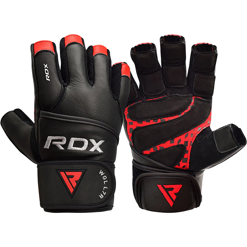 RDX L7 Guanti Fitness In Pelle Crown Con Cinturino - Image 6