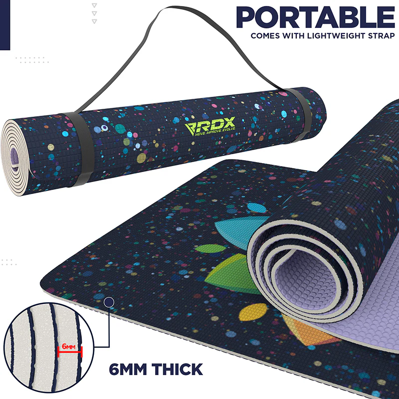 RDX D1 Iris 6mm PVC Yoga Tappetino - Image 7