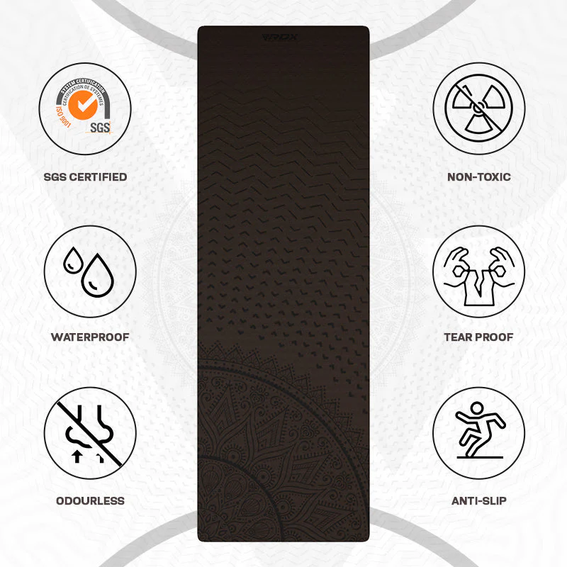 RDX D1 6mm TPE Gomma Yoga Mat - Image 3