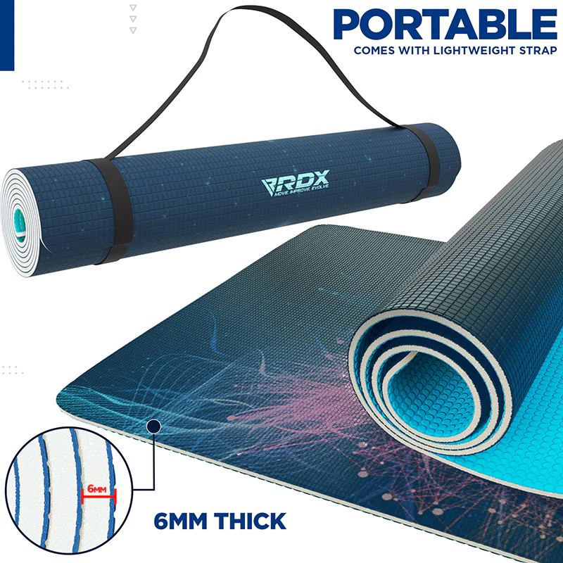 RDX D10 Iris 6mm PVC Yoga Tappetino - Image 7