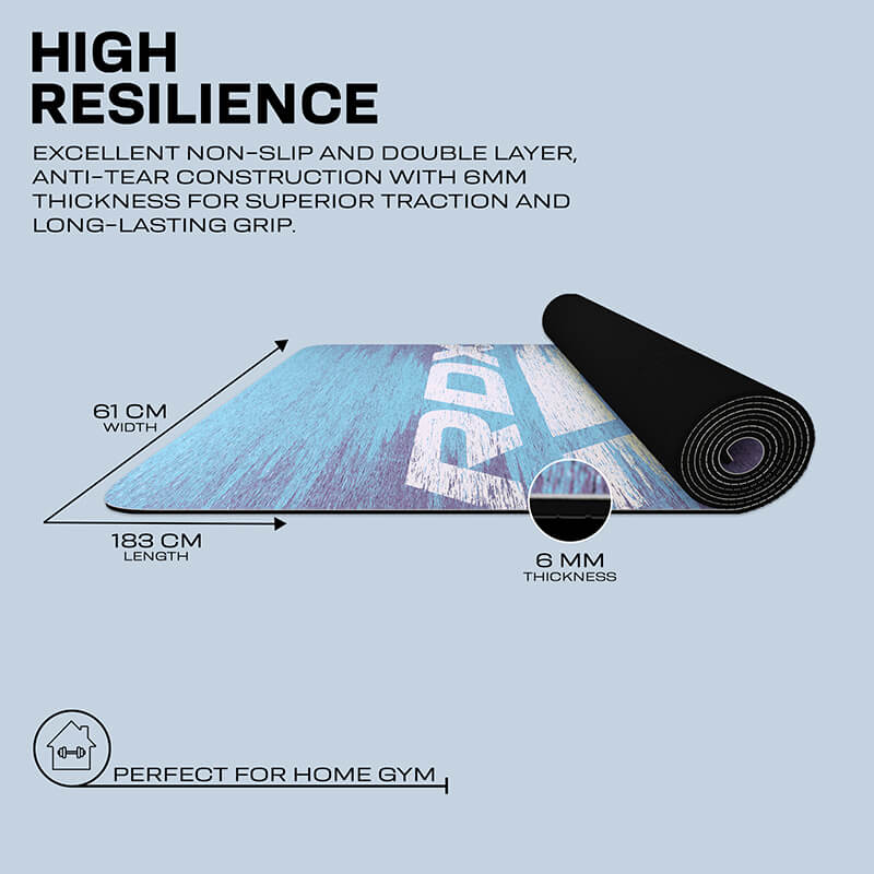 RDX D10 6mm PU Gomma Yoga Mat - Image 4