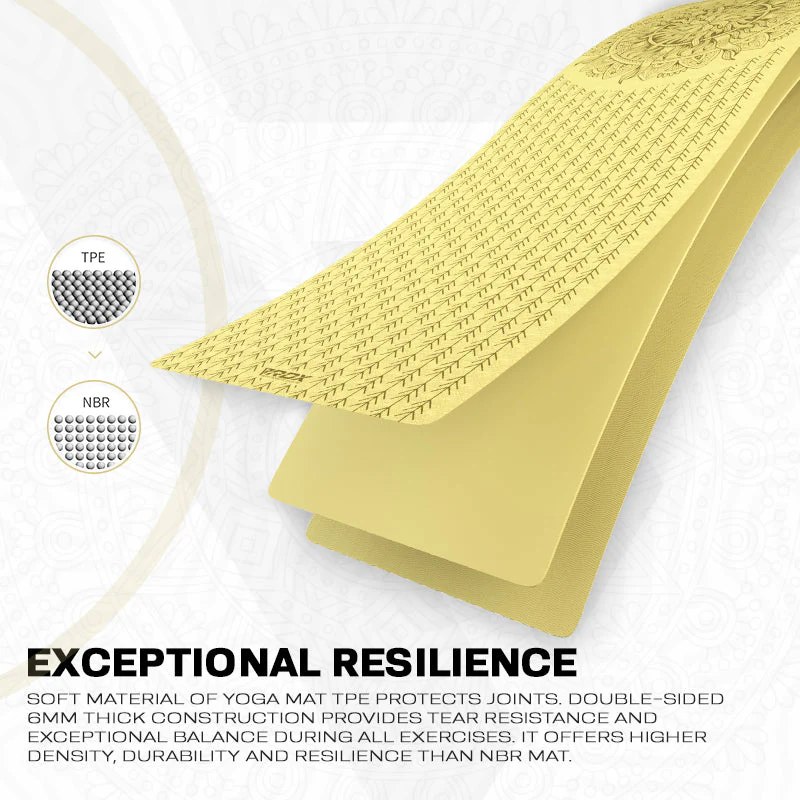 RDX D10 6mm TPE Gomma Yoga Mat   - Image 4