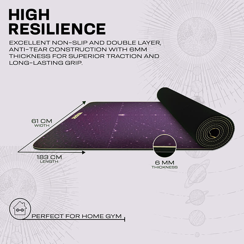 RDX D11 6mm PU Gomma Yoga Mat - Image 4