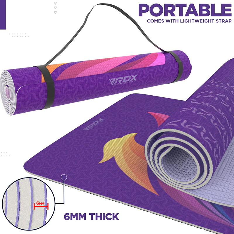 RDX D2 Iris 6mm PVC Yoga Tappetino - Image 6