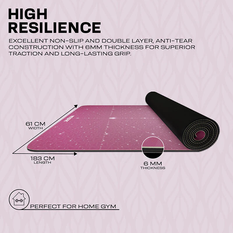 RDX D4 6mm PU Gomma Yoga Mat - Image 4