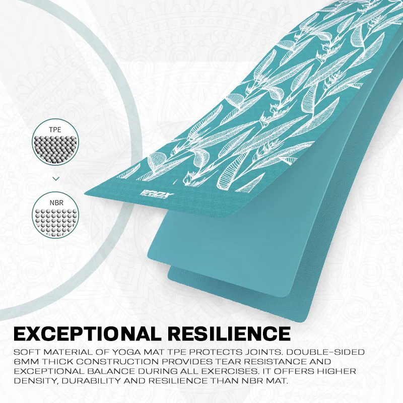 RDX D4 6mm TPE Gomma Yoga Mat   - Image 8