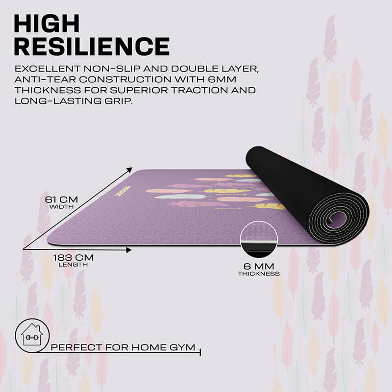 RDX D6 6mm PU Gomma Yoga Mat - Image 4