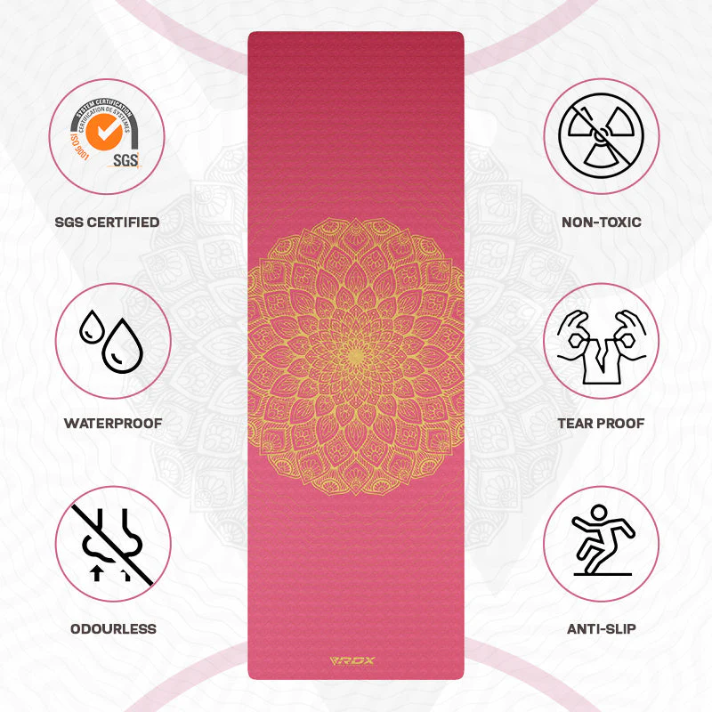 RDX D7 6mm TPE Gomma Yoga Mat - Image 3