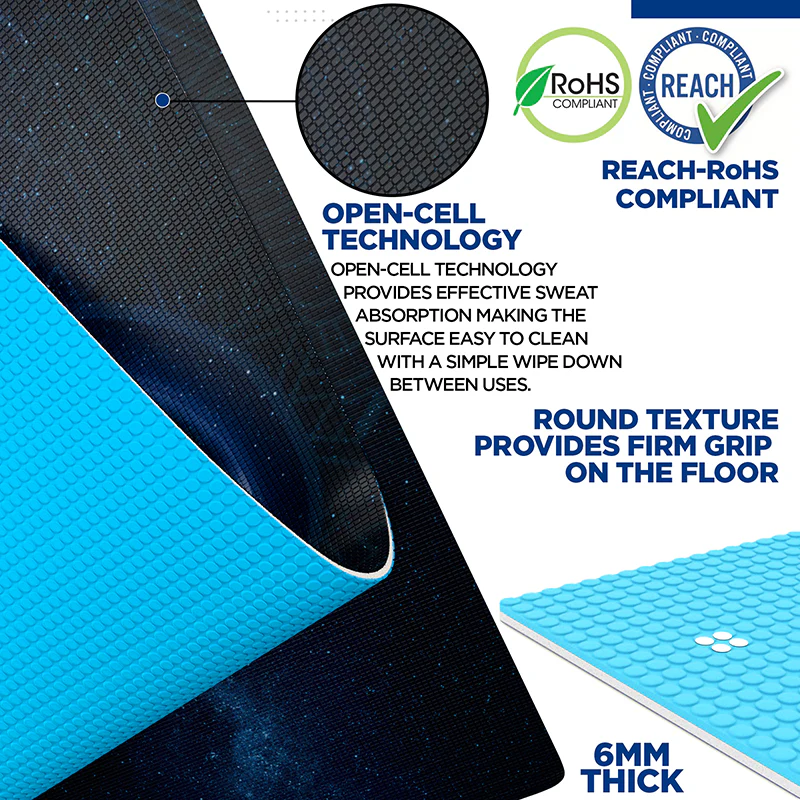 RDX D9 Iris 6mm PVC Yoga Tappetino - Image 5