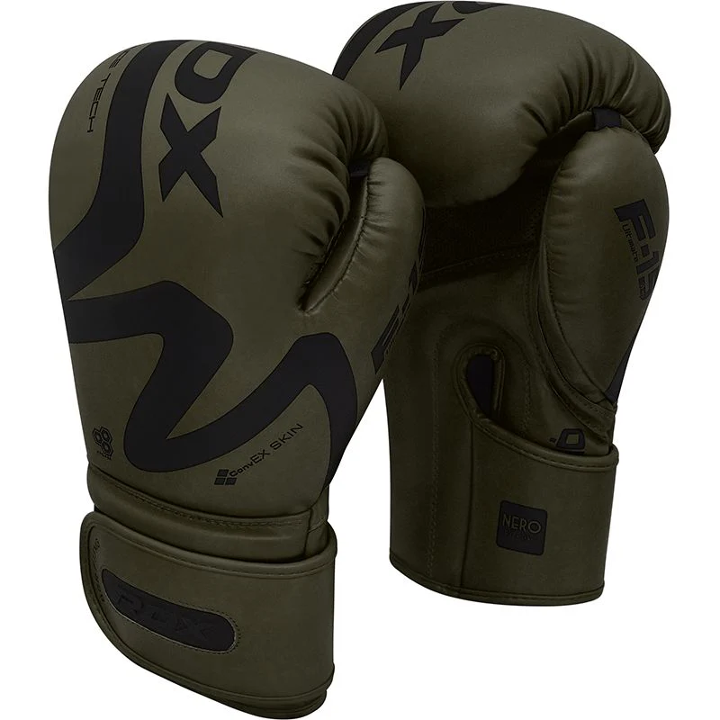 Guantoni da boxe RDX F15 Nero Matte Green - Image 3