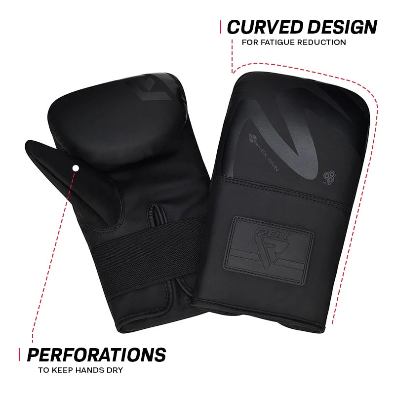 RDX F15 Noir Guanti Da Borsa Nera Opaca 4oz - Image 2