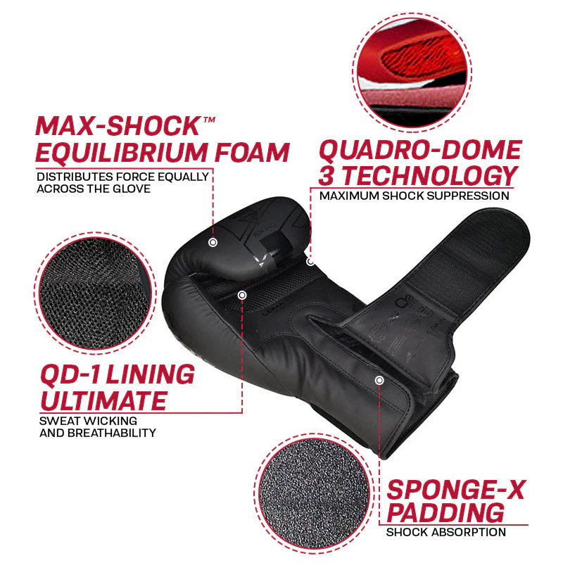 RDX F6 Kara Guanti Da Boxe Nero 6oz - Image 8