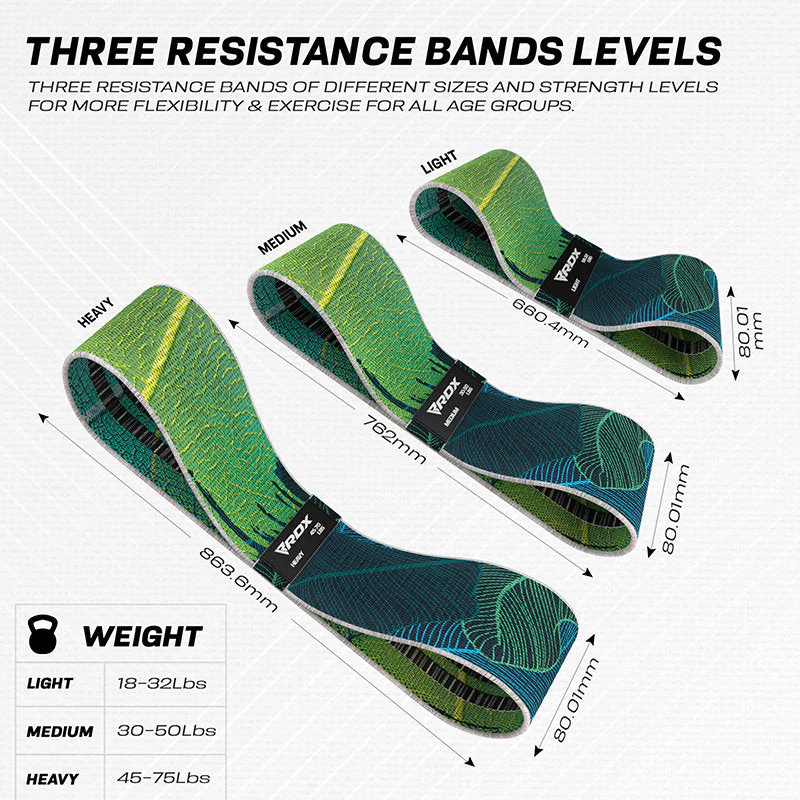 RDX CL Fasce di allenamento per la resistenza del tessuto per carichi pesanti per il fitness - Image 4