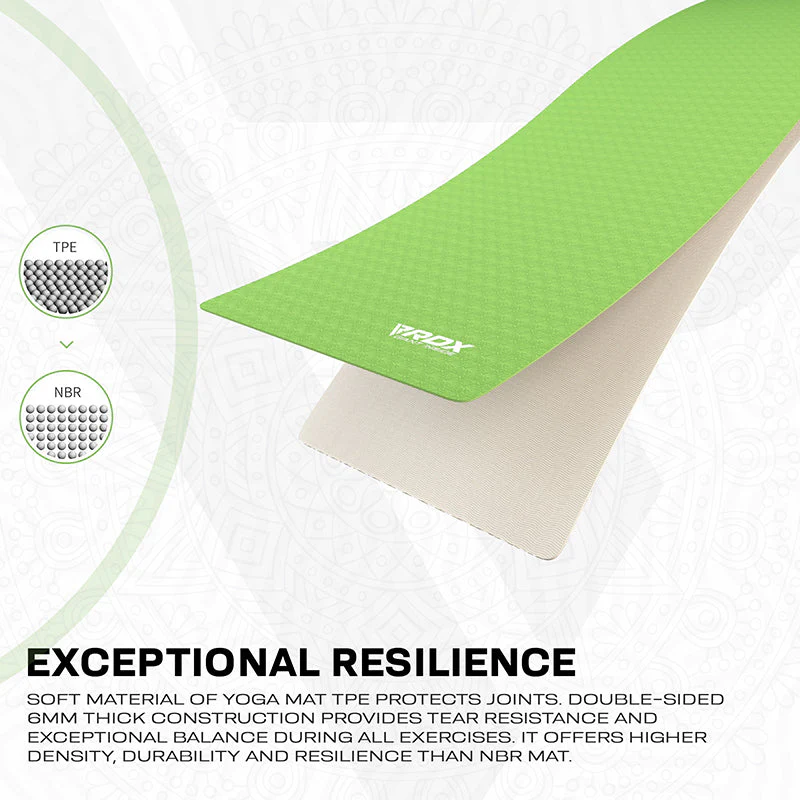 RDX GN 6mm TPE Gomma Yoga Mat - Image 3