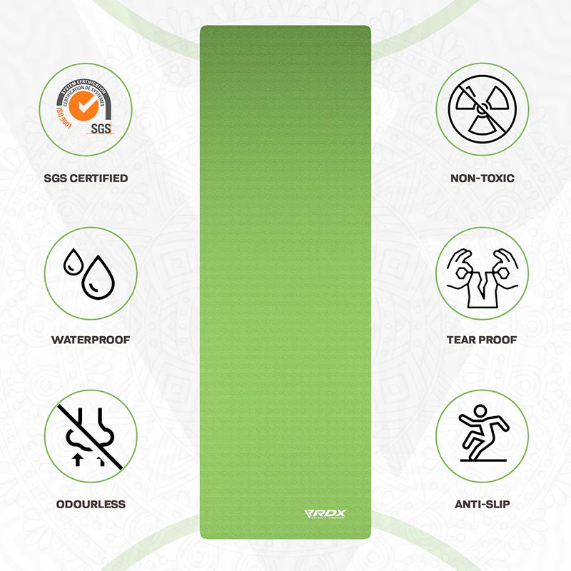 RDX GN 6mm TPE Gomma Yoga Mat - Image 4