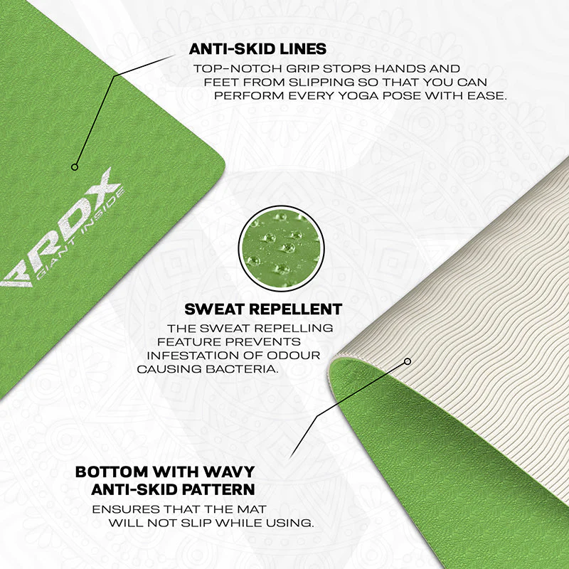 RDX GN 6mm TPE Gomma Yoga Mat - Image 6