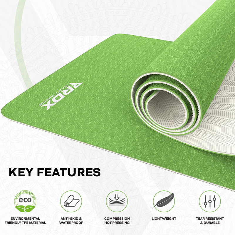 RDX GN 6mm TPE Gomma Yoga Mat - Image 7