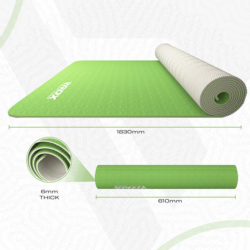 RDX GN 6mm TPE Gomma Yoga Mat - Image 8