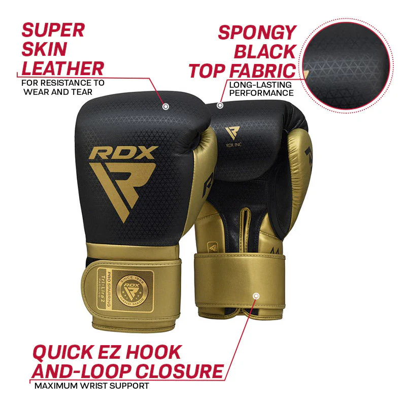 RDX L2 Mark Pro Sparring Guantoni Da Pugilato D'oro - Image 4