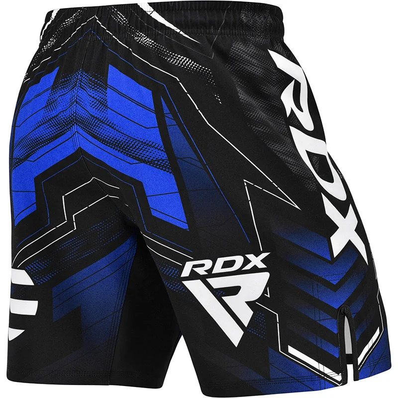 RDX IMMAF approvati Pantaloncini da combattimento e allenamento MMA Blu - Image 2