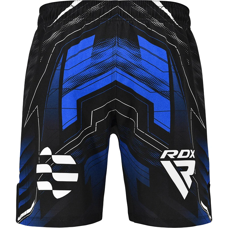 RDX IMMAF approvati Pantaloncini da combattimento e allenamento MMA Blu - Image 3