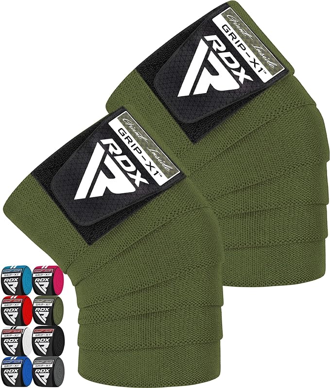 RDX K1 Bendaggi Elasticizzati A Compressione Del Ginocchio IPL & USPA Approvato - Image 11