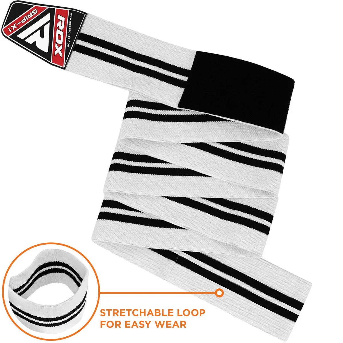 RDX K1 Bendaggi Elasticizzati A Compressione Del Ginocchio IPL & USPA Approvato - Image 7