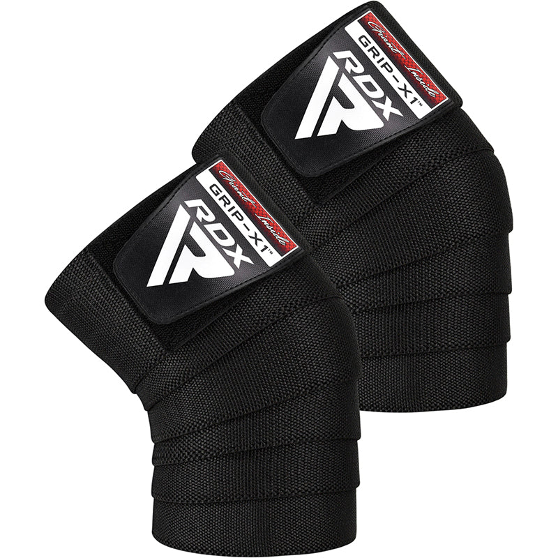RDX K1 Nero Bendaggi Elasticizzati A Compressione Del Ginocchio IPL & USPA Approvato