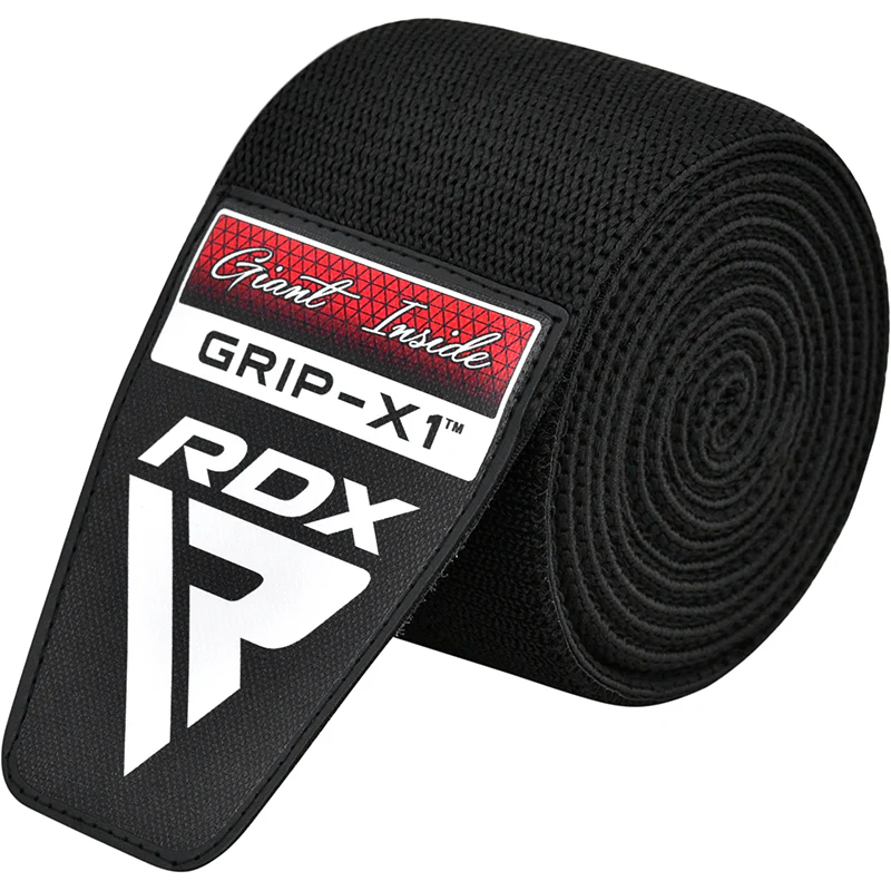 RDX K1 Nero Bendaggi Elasticizzati A Compressione Del Ginocchio IPL & USPA Approvato - Image 2