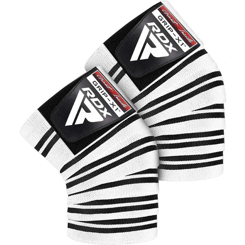 RDX K1 Nero Bendaggi Elasticizzati A Compressione Del Ginocchio IPL & USPA Approvato - Image 8