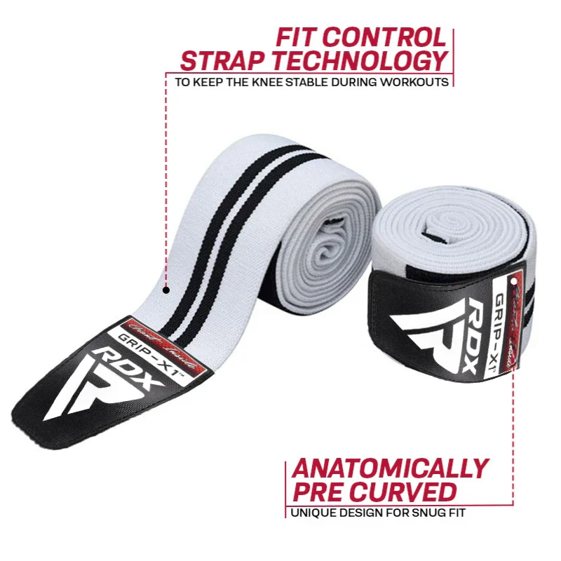 RDX K1 Nero Bendaggi Elasticizzati A Compressione Del Ginocchio IPL & USPA Approvato - Image 9