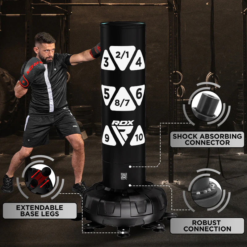 RDX KT Ronin 6piedi Bianco sacchi da boxe con bersaglio libero e set di guantoni - Image 2