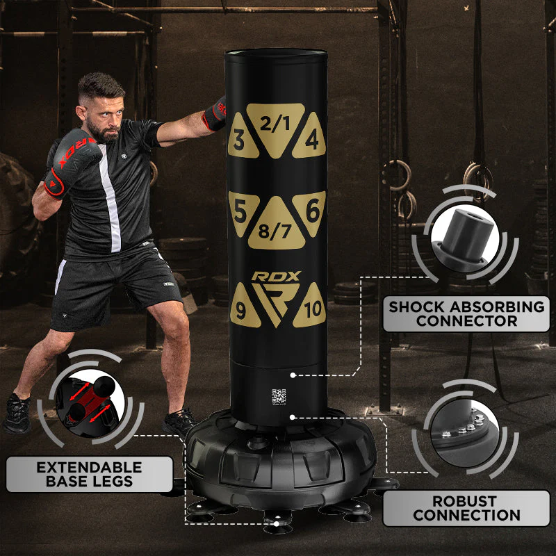 RDX KT Ronin 6piedi D'oro sacchi da boxe con bersaglio libero e set di guantoni - Image 2