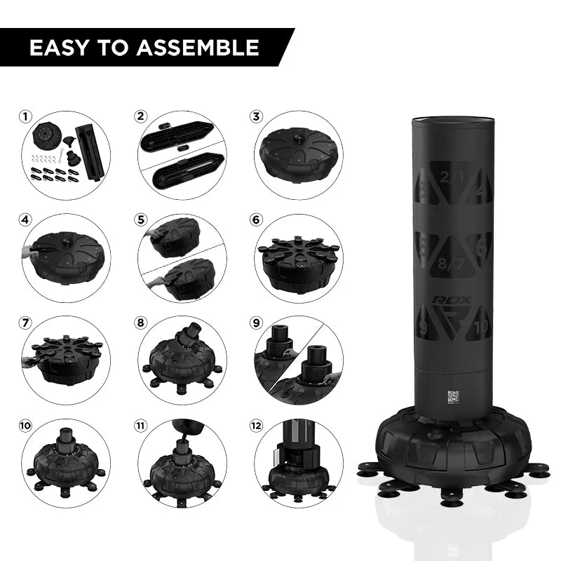 RDX KT Ronin 6piedi Nero sacchi da boxe con bersaglio libero e set di guantoni
- Image 3