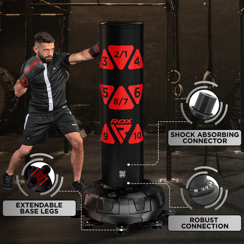 RDX KT Ronin 6piedi 2-in-1 Rosso sacchi da boxe con bersaglio libero e set di guantoni - Image 2