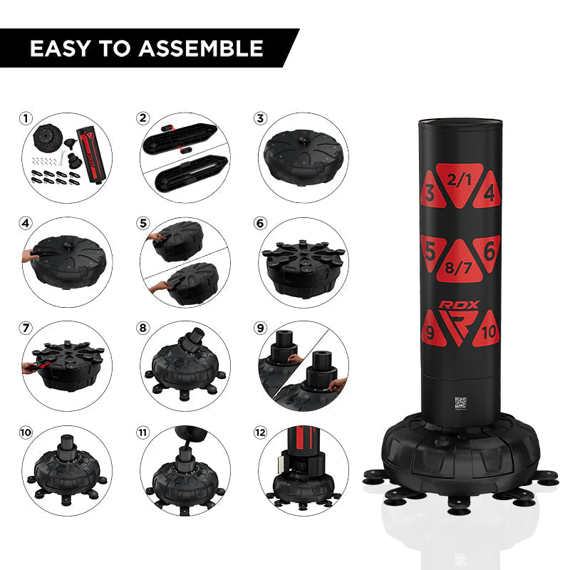 RDX KT Ronin 6piedi 2-in-1 Rosso sacchi da boxe con bersaglio libero e set di guantoni - Image 5