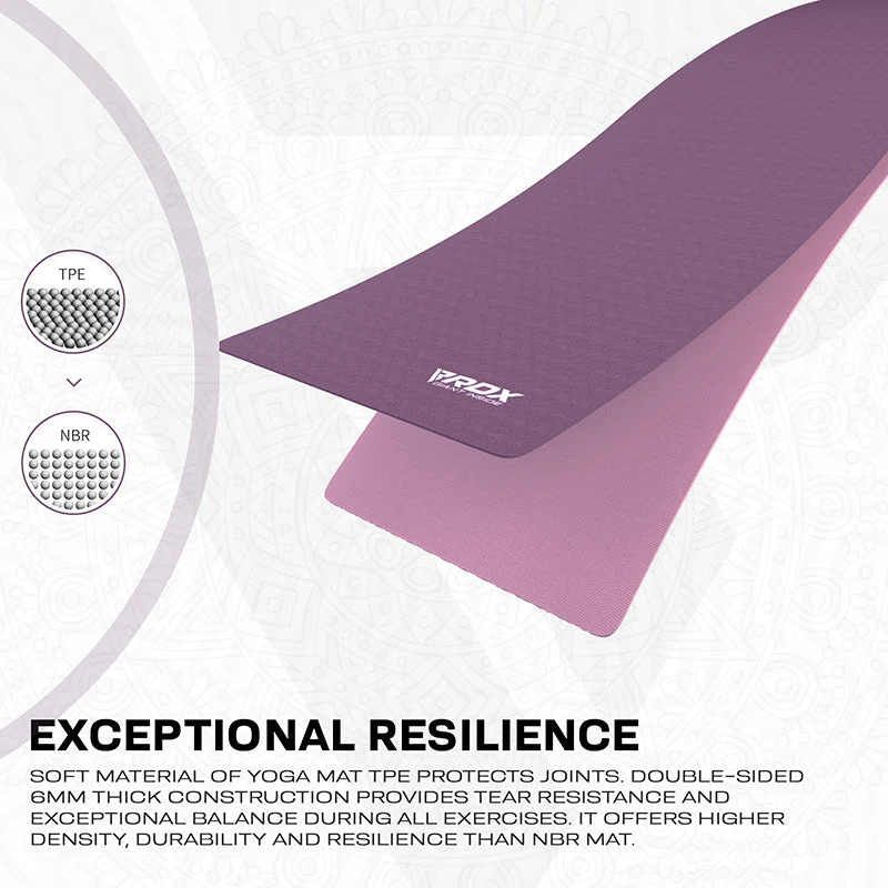 RDX MJ 6mm TPE Gomma Yoga Mat - Image 3
