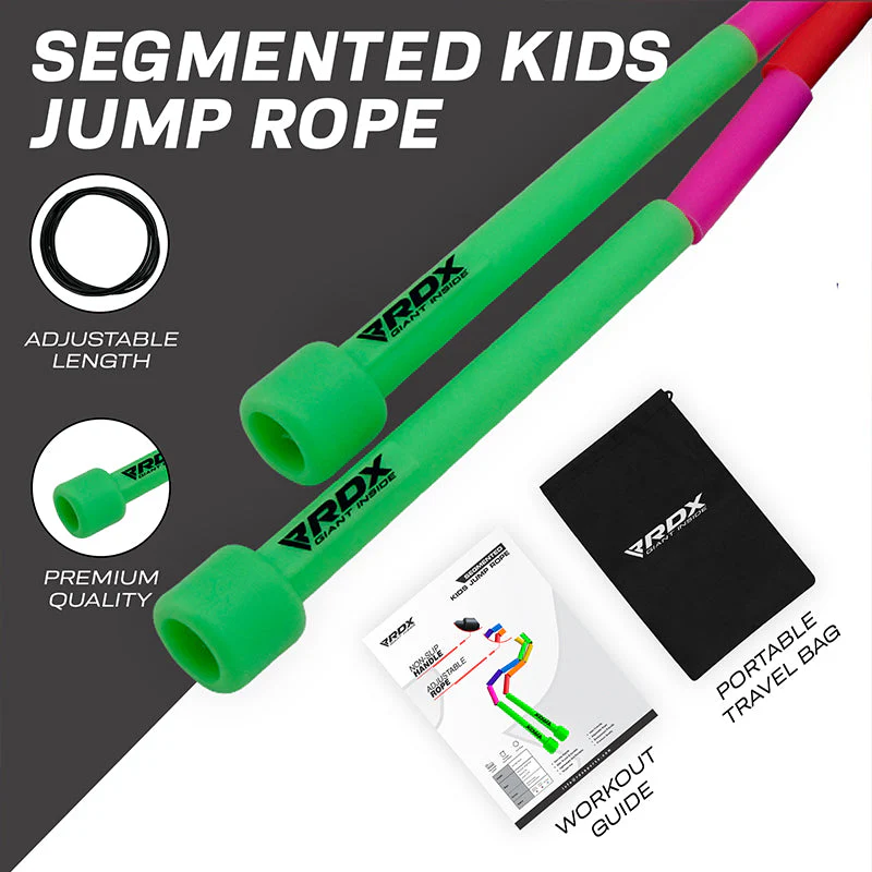 RDX BR Intrecciato In Nylon Senza Groviglio 10 Piedi Corda Da Salto Per Bambini - Image 8