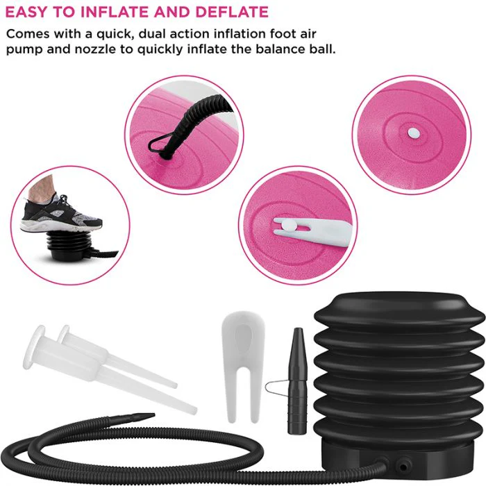 RDX B1 Palla Gonfiabile Anti-scivolo di Yoga di con Pompa D'aria Portatile del Piede - Image 10