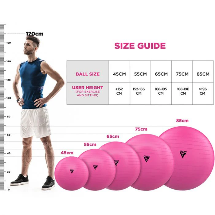 RDX B1 Palla Gonfiabile Anti-scivolo di Yoga di con Pompa D'aria Portatile del Piede - Image 12