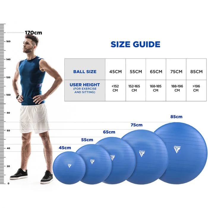 RDX B1 Palla Gonfiabile Anti-scivolo di Yoga di con Pompa D'aria Portatile del Piede - Image 17