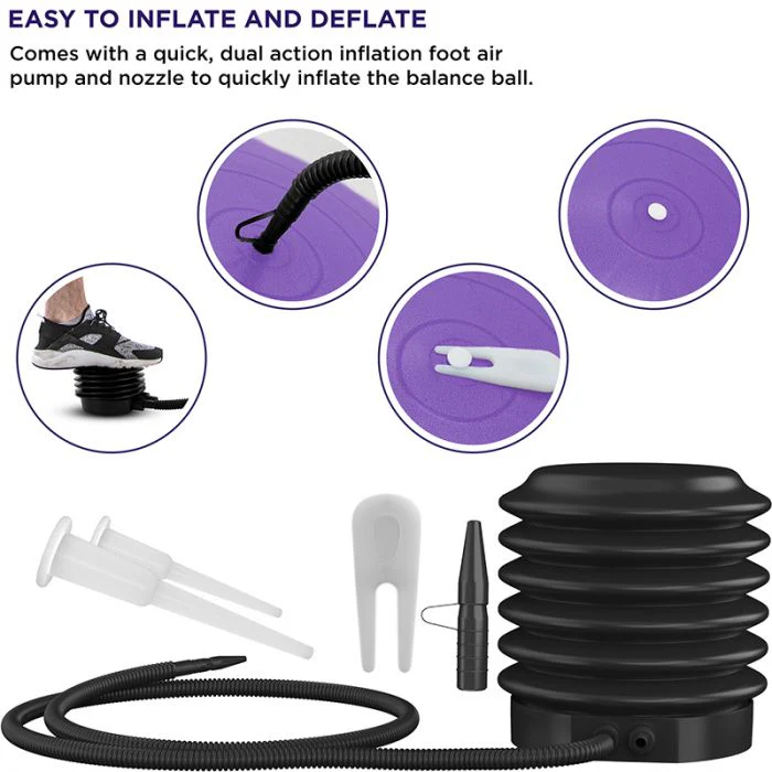 RDX B1 Palla Gonfiabile Anti-scivolo di Yoga di con Pompa D'aria Portatile del Piede - Image 19