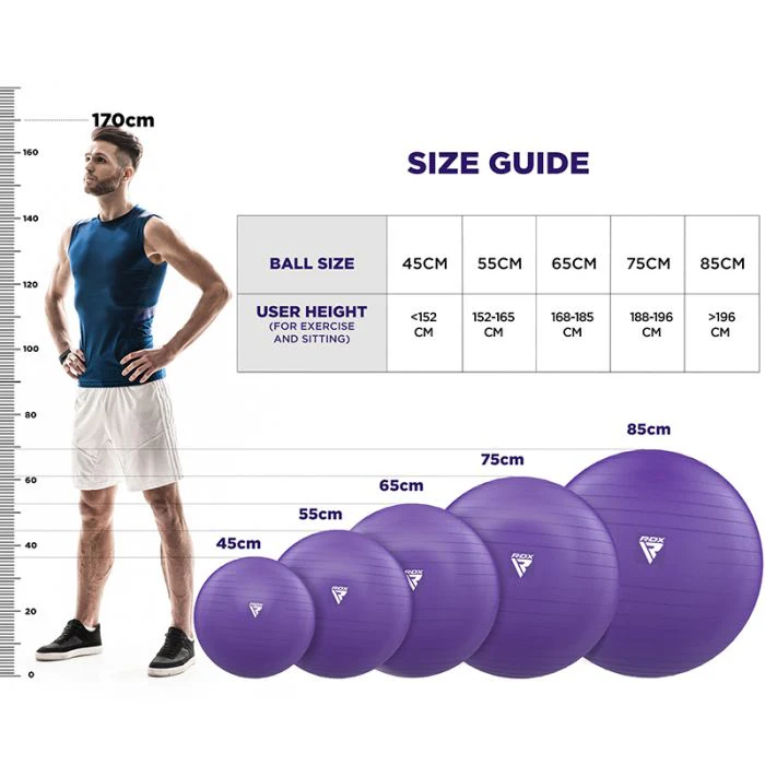 RDX B1 Palla Gonfiabile Anti-scivolo di Yoga di con Pompa D'aria Portatile del Piede - Image 21