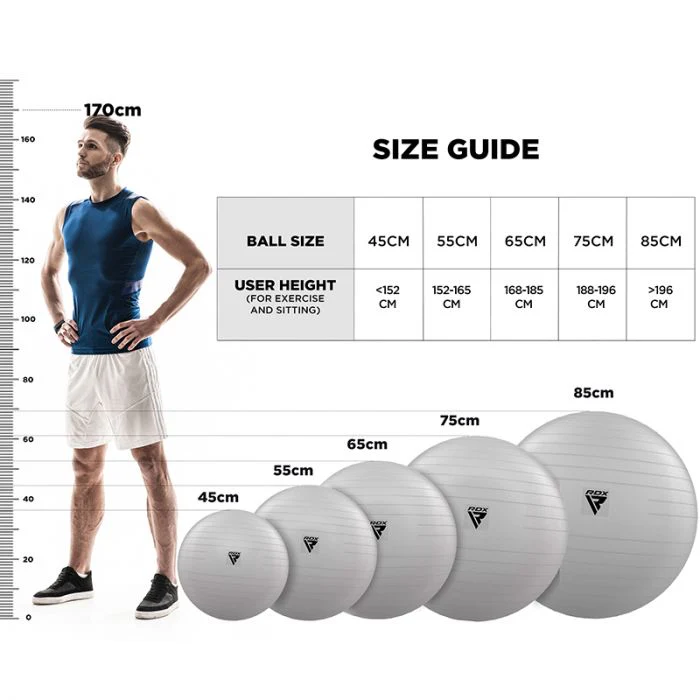 RDX B1 Palla Gonfiabile Anti-scivolo di Yoga di con Pompa D'aria Portatile del Piede - Image 25