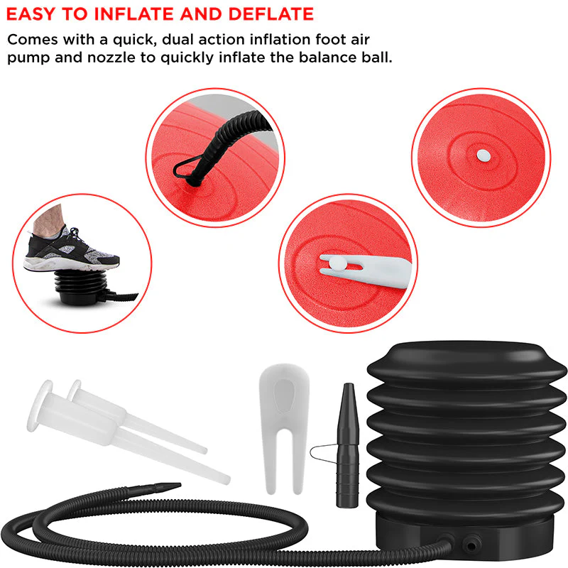 RDX B1 Palla Gonfiabile Anti-scivolo di Yoga di con Pompa D'aria Portatile del Piede - Image 7